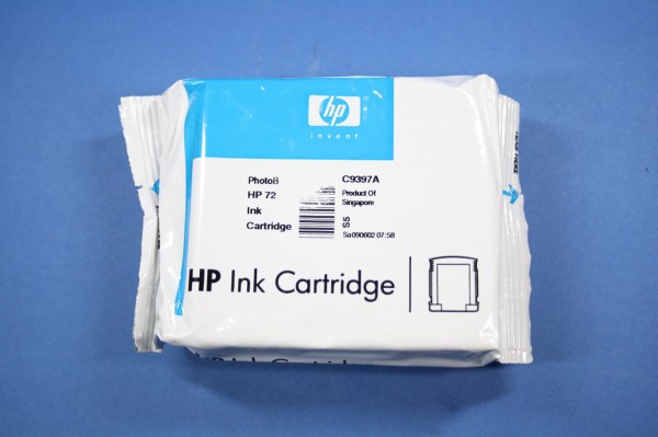 Original HP Tinte Patrone 72 C9397A fotoschwarz für DesignJet T 620 790 1100 Blister