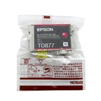 Original Epson Tinten Patrone T0877 rot für Stylus Photo R 1900 Blister