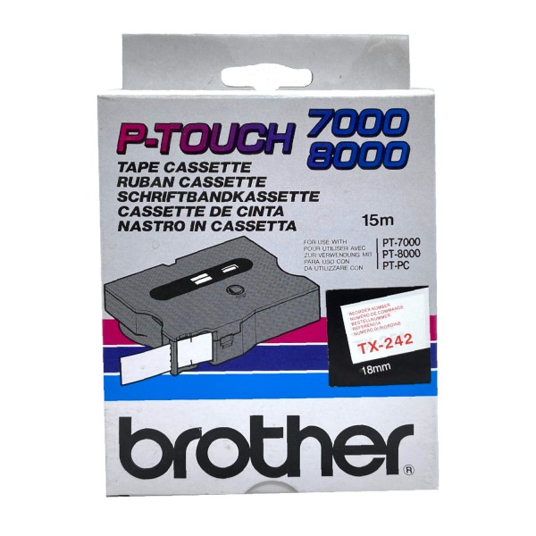 Original Brother Farbband TX 242 für PT 7000 8000 laminiert