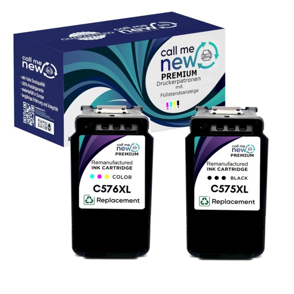 62037_2x_callmenew_Premium_TINTE_PATRONEN_FÜR_CANON_PG575_CL576_XL_Pixma_TR_4750i_4751i_4755i