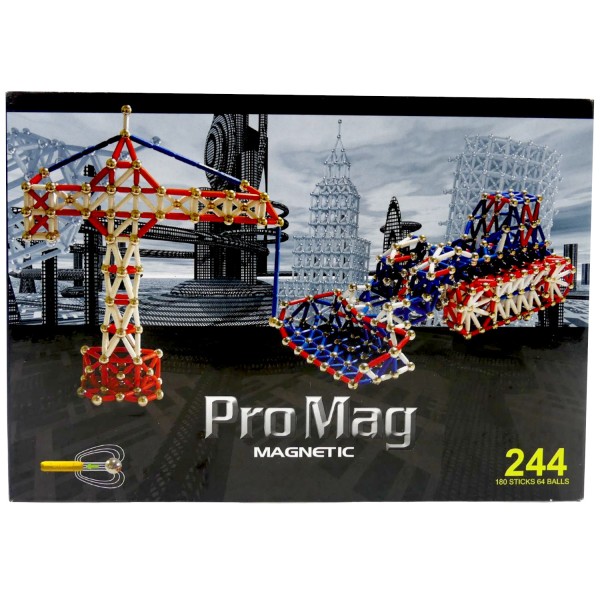 53179_Spiel_Pro_Mag_Magnetic_PRM-244_Magnetische_Bausteine_Magnetspielzeug_180_Teile_NEU_OVP