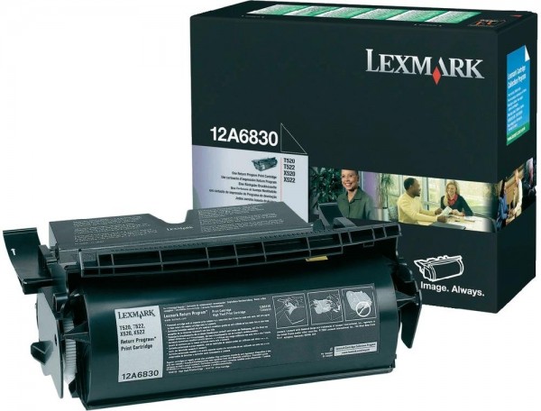 Original Lexmark Toner 12A6830 schwarz Optra T520 T522 X520 X522