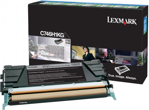 Original Lexmark Toner C746H1KG schwarz für C 746 C 748 B-Ware