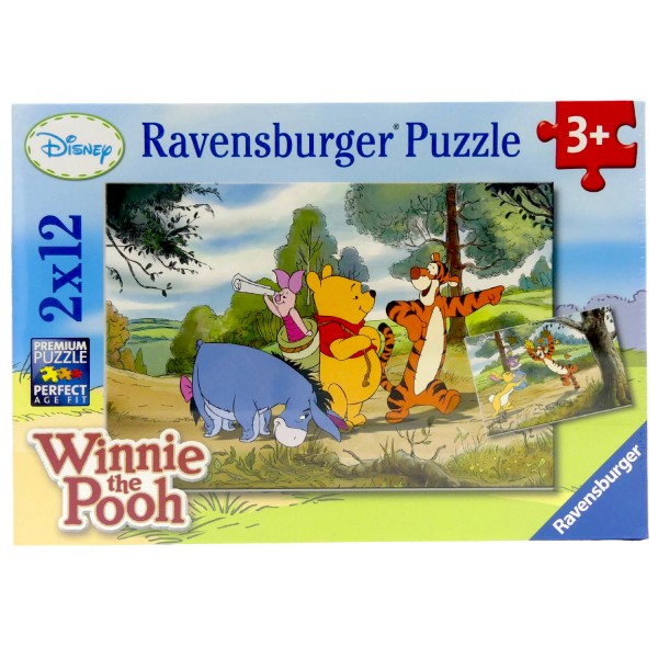 53126_Ravensburger_Puzzle_Spaziergang_mit_Freunden_Disney_Winnie_the_Pooh_075645_2_x_12_Teile_26_x_18_cm_NEU_OVP