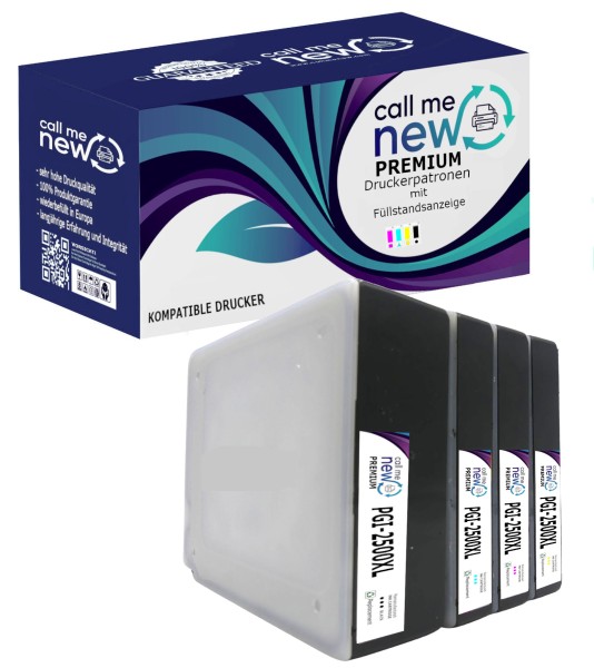 57075_4x_callmenew_Premium_TINTE_PATRONE_für_CANON_PGI-2500XL_SET_Maxify_iB4000_MB5000_5100_5300_5400