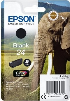 Original Epson Tinten Patrone 24 schwarz für Expression 55 750 850 950 960