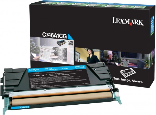 Original Lexmark Toner C746A1CG cyan für C 746 C 748