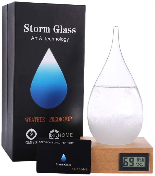 49204_Storm_Glass_Wetterstation_Wassertropfen_Indoor_Barometer_GLAS_Wettervorhersage_Dekorativ