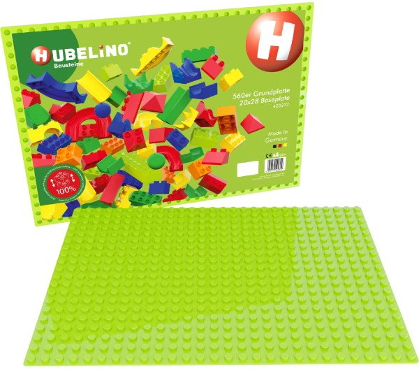 63867_Hubelino_grüne_Bausteinplatte_-_kompatibel_mit_jeglichen_Bausteinen