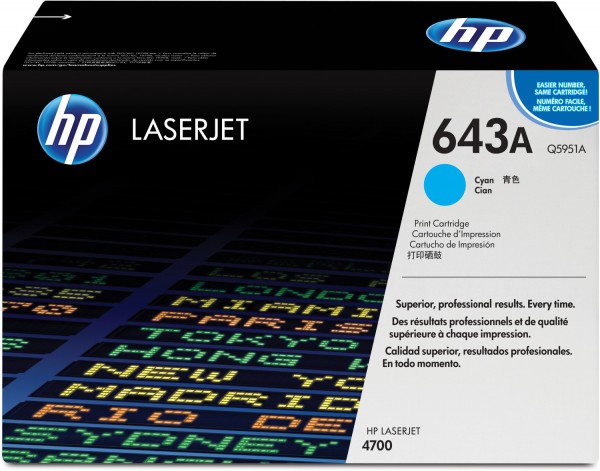 Original HP Toner 643A Q5951A für Color Laserjet 4700 4700DN B-Ware