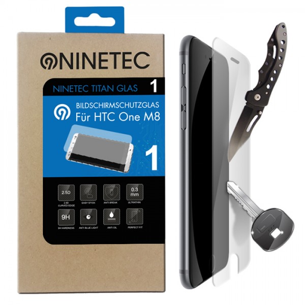 NINETEC Titanglas Schutzfolie für HTC One M8