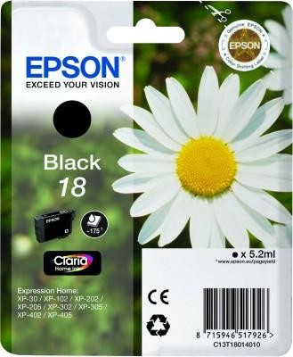 Original Epson Tinten Patrone 18 schwarz für Expression 30 102 202 302 305 405