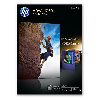 HP Advanced Fotopapier (Q5456A) glänzend A4 25 Blatt 250g