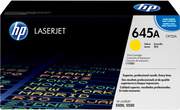 Original HP Toner 645A C9732A gelb für LaserJet 5500 5550 Cartridge