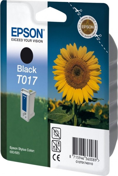 Original Epson Tinten Patrone T017 schwarz für Stylus Color 680 685 777 1000