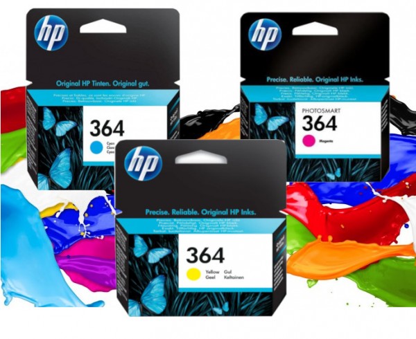 3x HP 364 Original Tinte Patrone 3070A 3520 3522 PHOTOSMART D5460 MHD