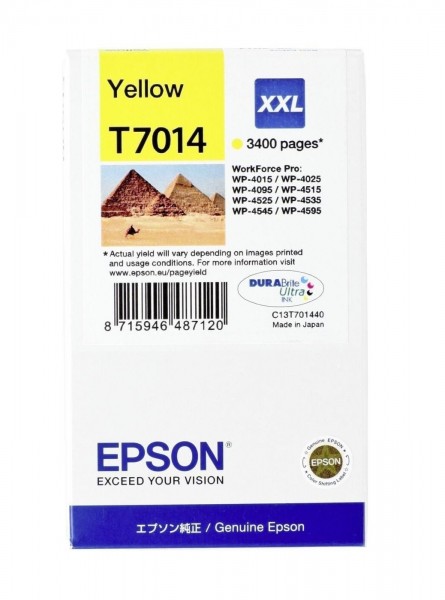 Original Epson Tinten Patrone T7014 gelb WorkForce 4015 4025 4515 4525 4535 4545