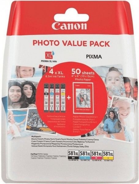Original Canon CLI-581XL Tinten Patronen Photo Value Pack (2052C004) 4-farbig