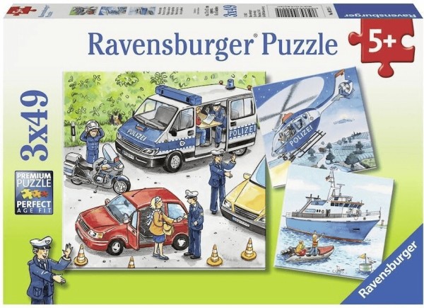 61901_Ravensburger_Polizeieinsatz_092215_3_x_49_Teile_21_x_21_cm_NEU_OVP