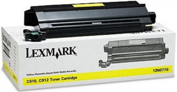 Original Lexmark Toner 12N0770 gelb für C910 C912 B-Ware