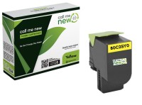 Callmenew Toner kompatibel mit Lexmark 80C2SY0 YE für CX 310 410 510