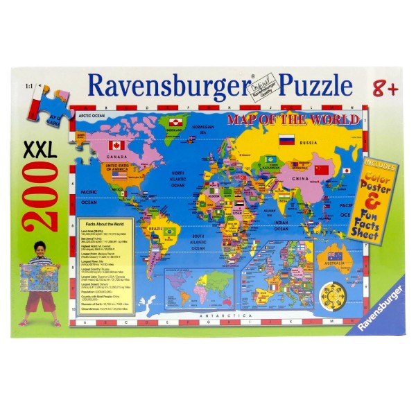 53118_Ravensburger_Puzzle_Weltkarte_127481_200_Teile_XXL_49_x_36_cm_NEU_OVP